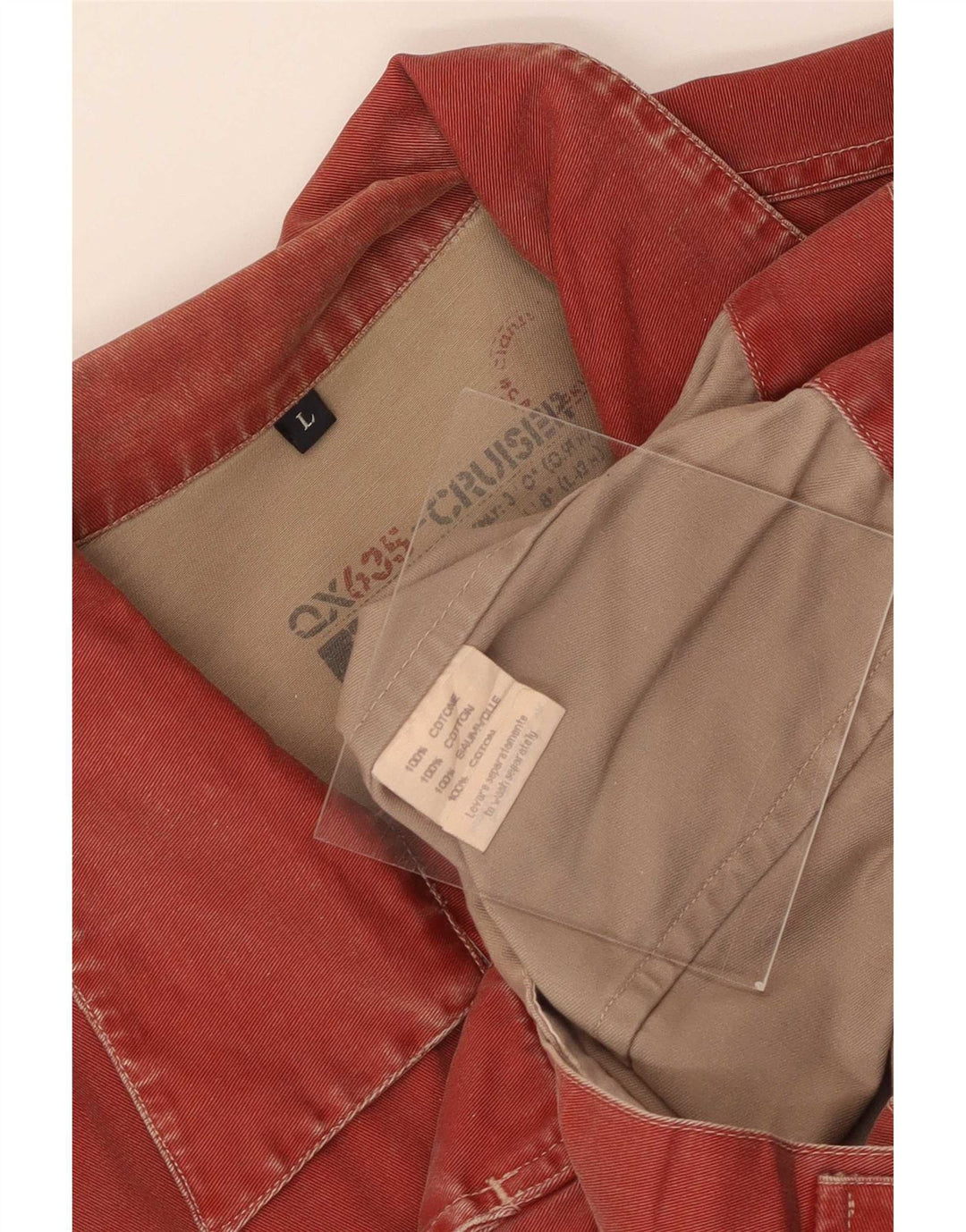Cruiser Chaqueta vaquera para mujer UK 14 Grande Algodón rojo