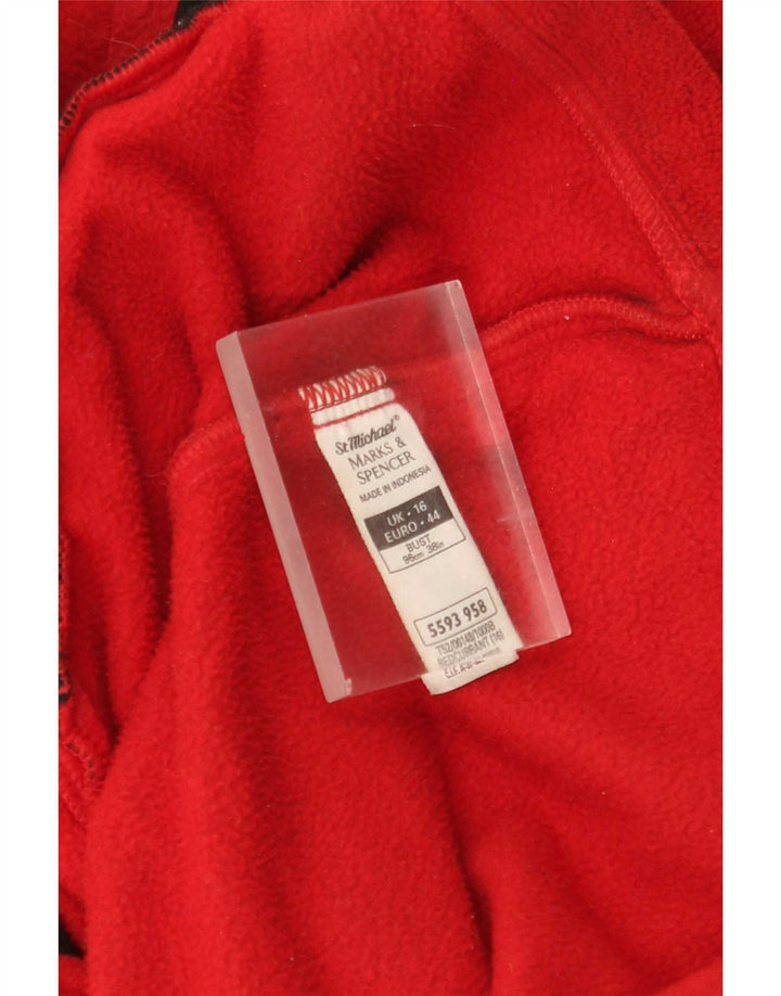 Marks & Spencer Chaqueta polar St. Michael para hombre UK 46 Poliéster rojo grande