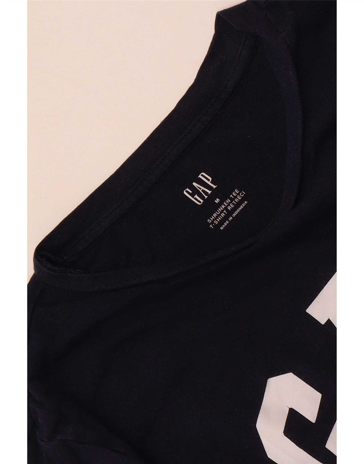 Gap Mujer Gráfico Top Manga Larga UK 44 Medio Azul Marino