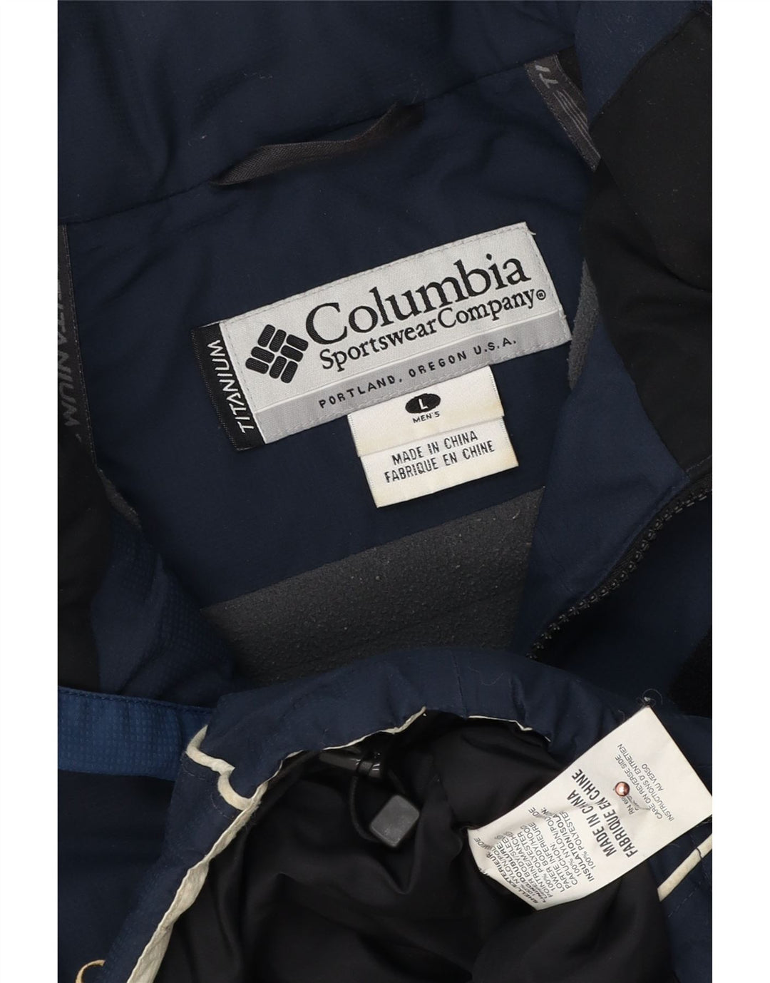 Columbia Chaqueta cortavientos de titanio para hombre Reino Unido 40 Grande Azul marino Colorblock