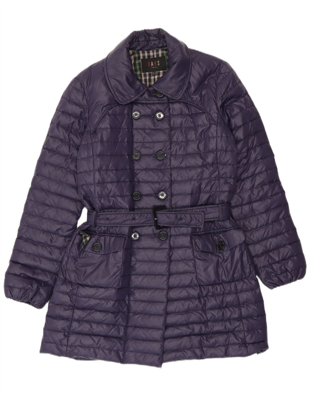 DAKS Abrigo acolchado para mujer UK 12 Poliéster morado medio