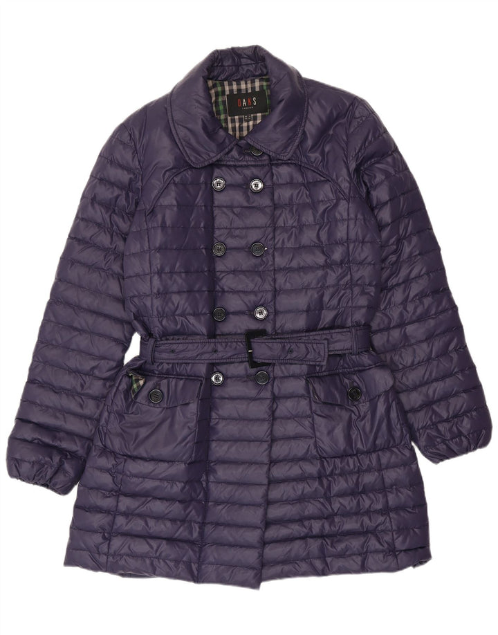 DAKS Abrigo acolchado para mujer UK 12 Poliéster morado medio