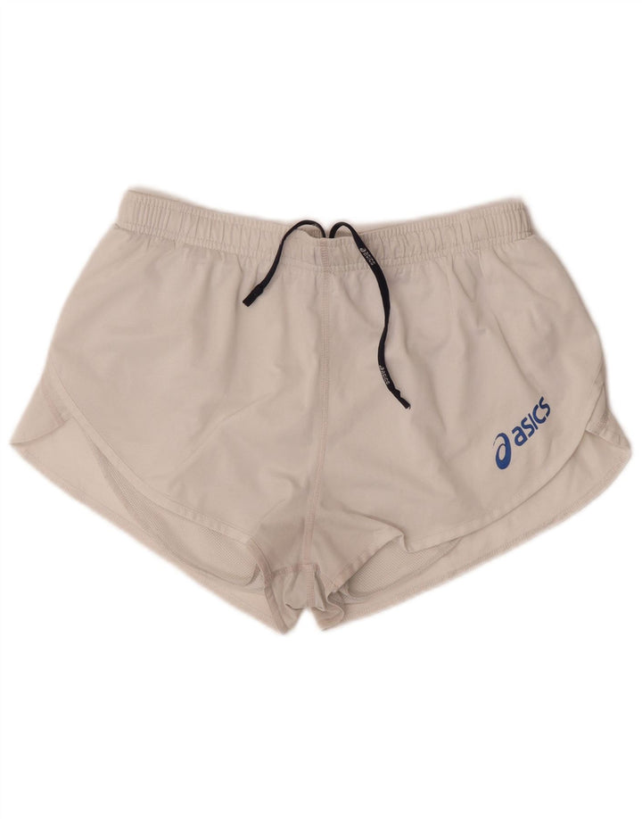 Pantalones cortos deportivos Asics para mujer UK 18 XL Poliéster blanco roto