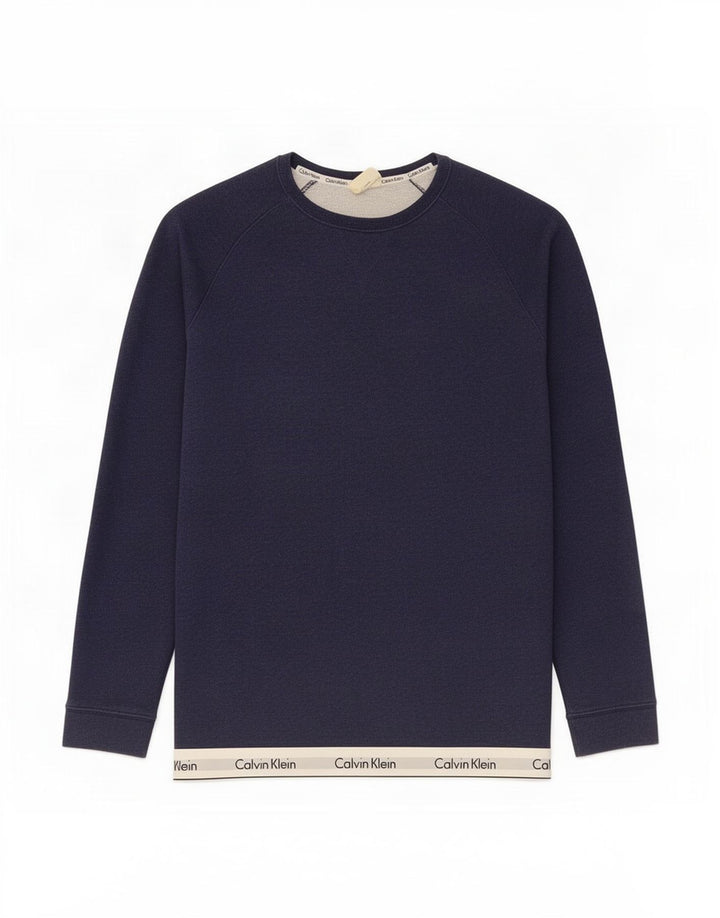Calvin Klein Sudadera con gráfico tipo jersey para hombre en color azul marino mediano