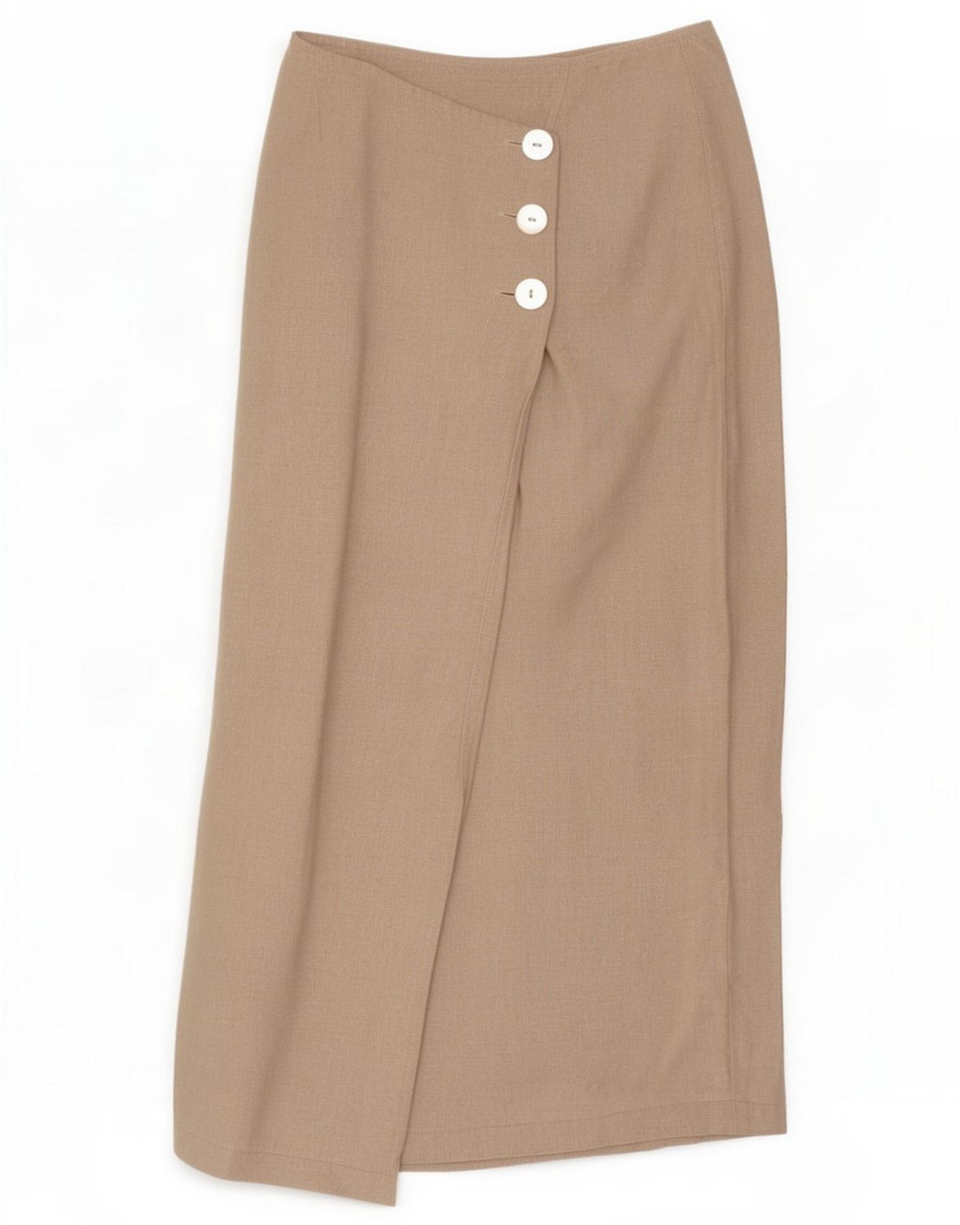 Falda cruzada vintage para mujer pequeña W28 Beige