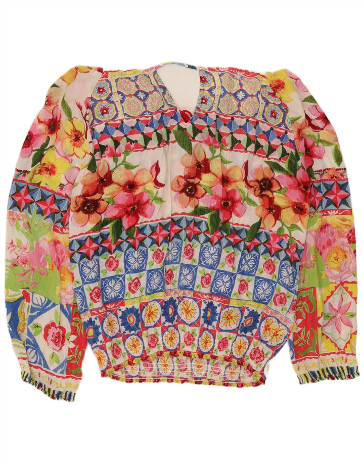 DESIGUAL Blusa extragrande para mujer UK 40 Grande Multicolor Floral