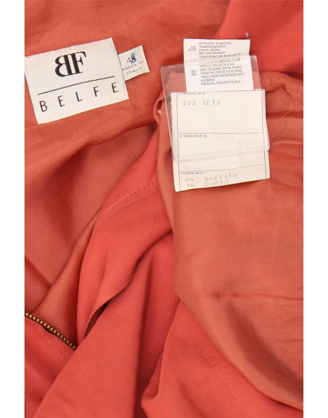 Belfe Chaqueta utilitaria para mujer IT 48 XL Seda naranja