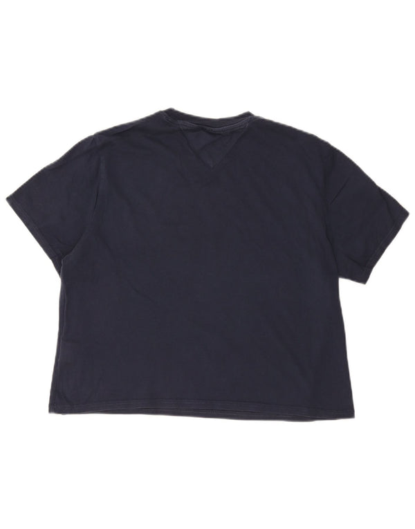 Tommy Hilfiger Camiseta corta con gráfico para mujer UK 40 Medium Azul marino