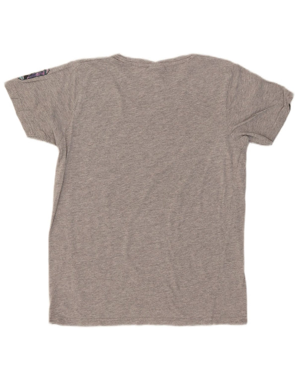 Lotto Camiseta gráfica para mujer Top UK 44 Algodón gris medio
