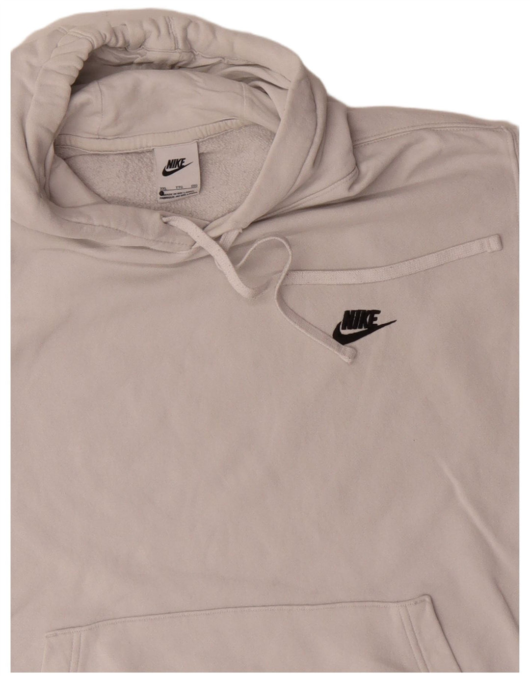 Nike - Sudadera con capucha para hombre, talla 2XL, algodón blanco