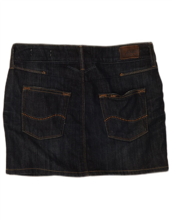Minifalda vaquera Lee para mujer pequeña W30 algodón azul marino