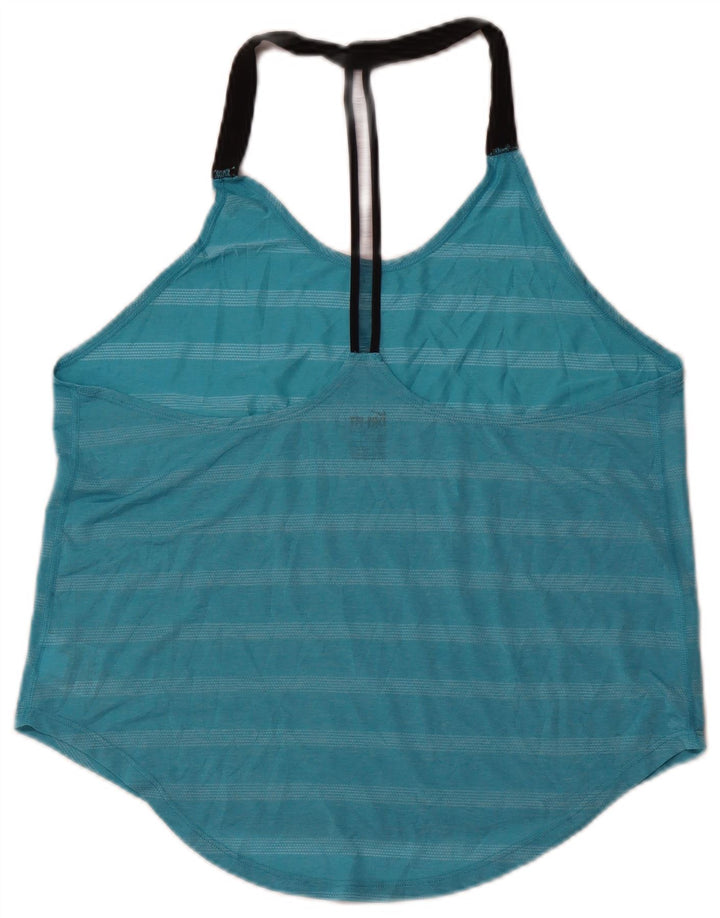 NIKE Mujer Chaleco Top UK 40 Grande Azul Rayas Poliéster Deportes