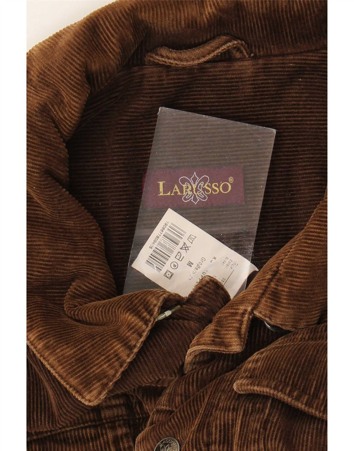 Larusso Chaqueta de pana para hombre UK 38 Algodón marrón medio