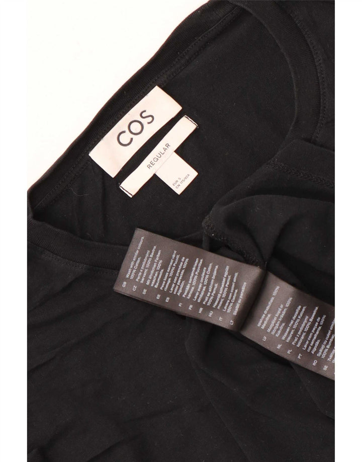 Cos Mens Regular Camiseta Top Pequeño Algodón Negro