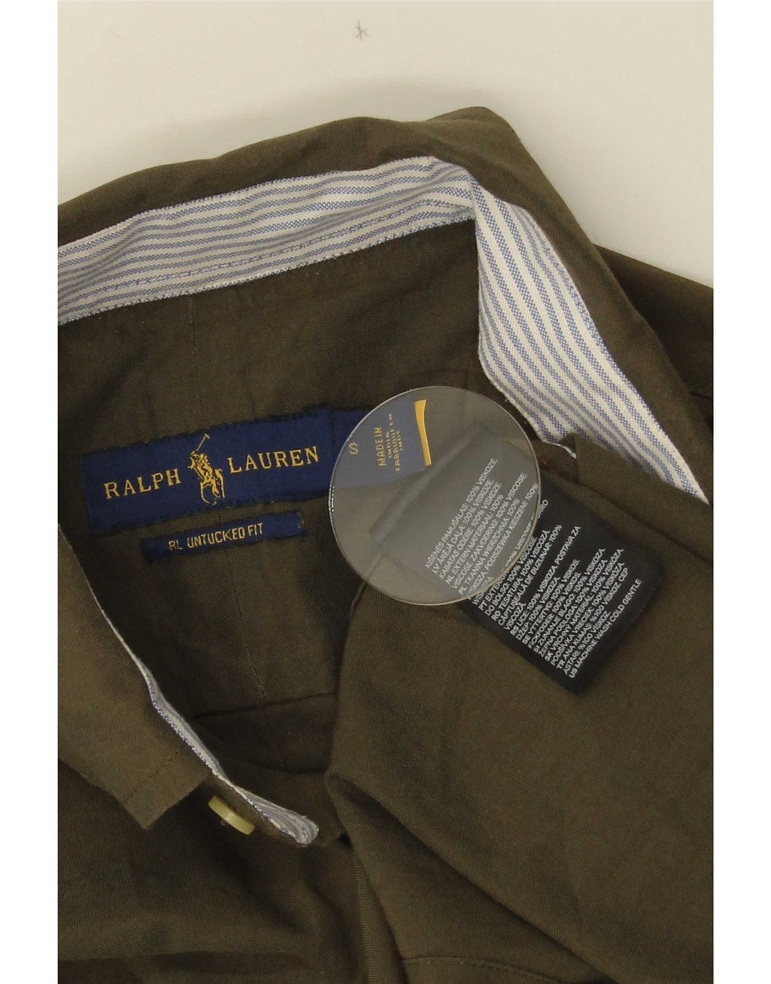 Camisa Ralph Lauren Hombre Pequeña Caqui