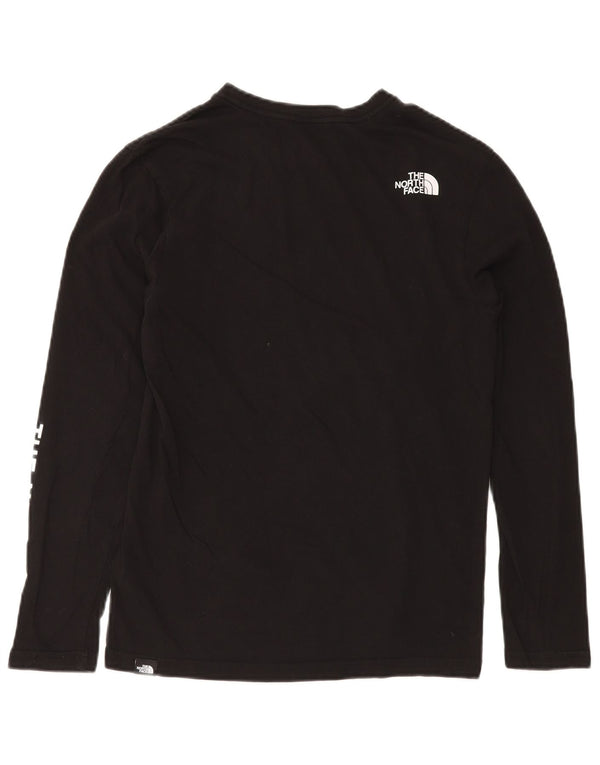 THE NORTH FACE Top gráfico para hombre de manga larga de algodón negro pequeño