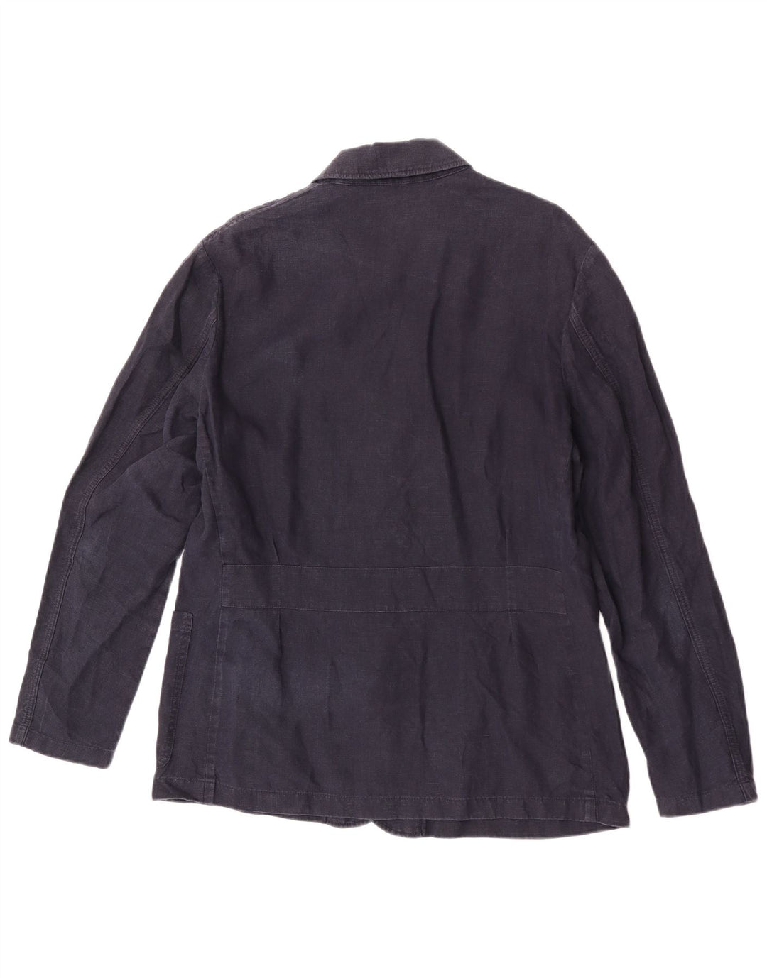 Massimo Dutti Chaqueta utilitaria para hombre UK 40 Large Lino azul marino