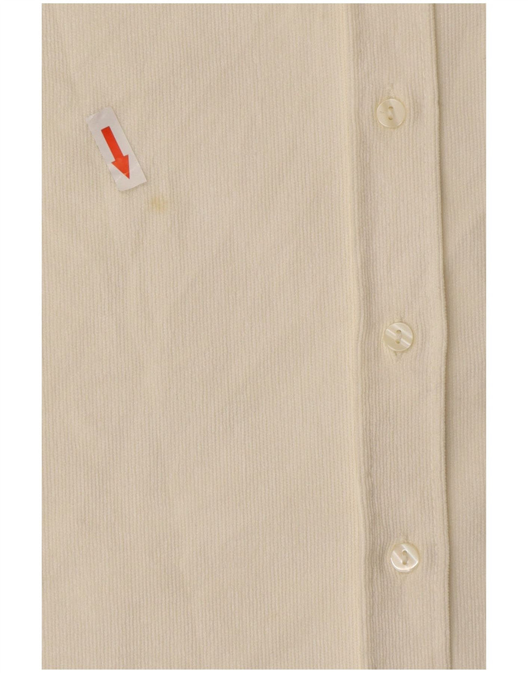 Zara Mujer Camisa De Pana Extragrande UK 6 XS Off White Poliéster