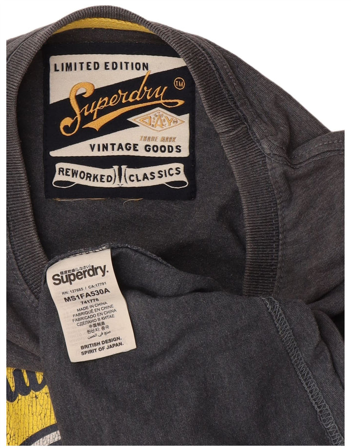 Superdry Camiseta Gráfica De Algodón Gris Medio Para Hombre