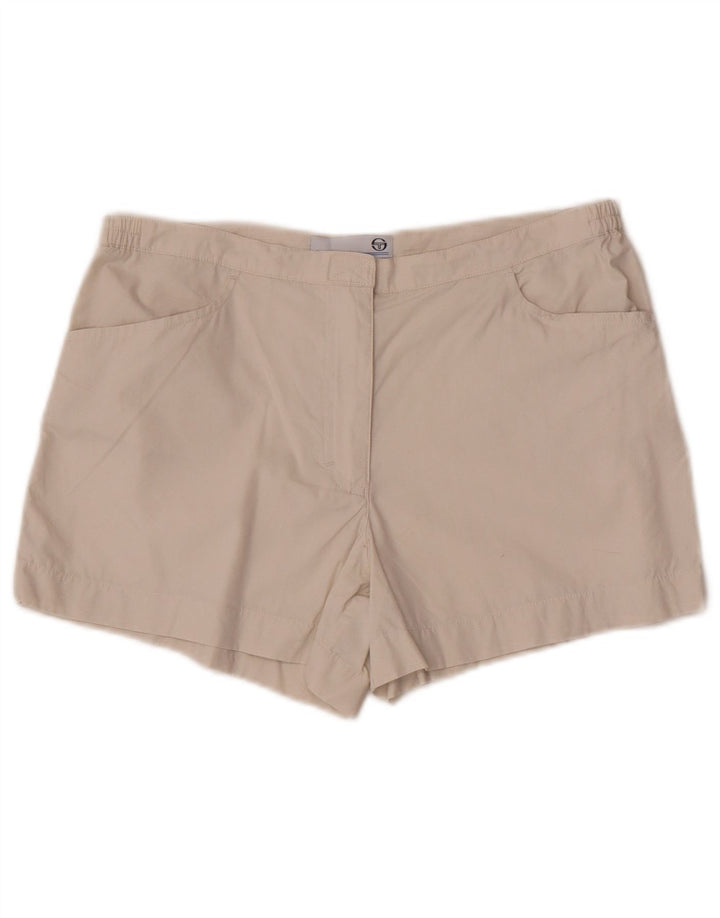 Sergio Tacchini Pantalones cortos casuales para mujer IT 42 Medium W30 Algodón blanco
