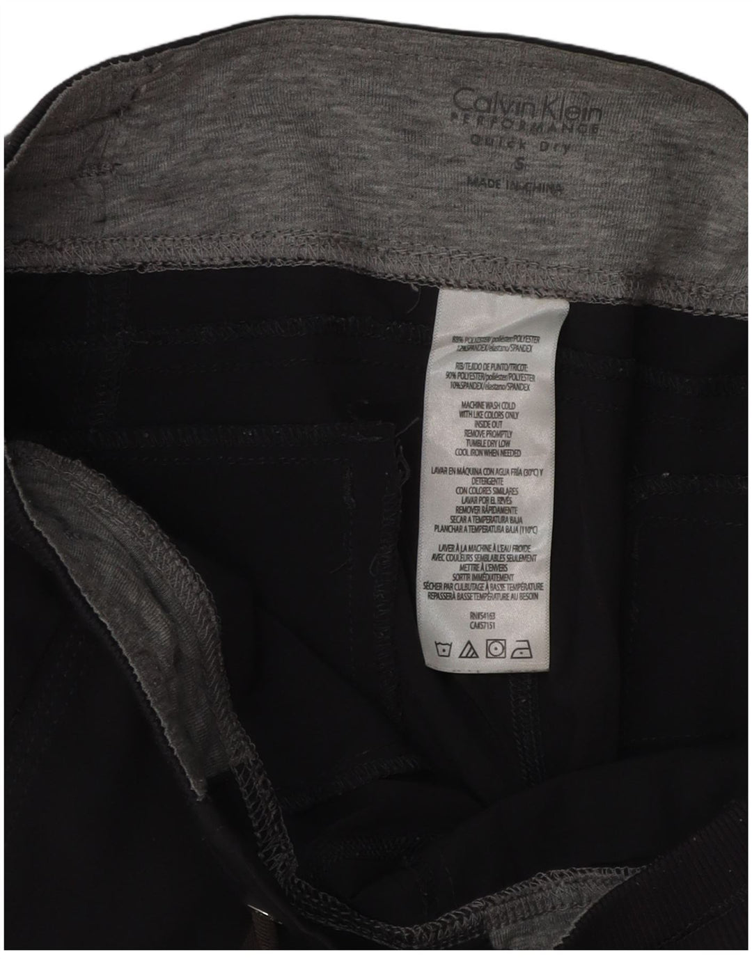 CALVIN KLEIN Pantalones de chándal para mujer Joggers UK 10 Small Grey Poliéster