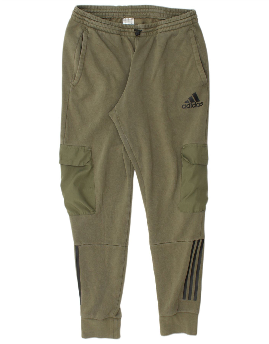 Adidas Hombre Cargo Chándal Pantalones Joggers Grande Caqui Algodón