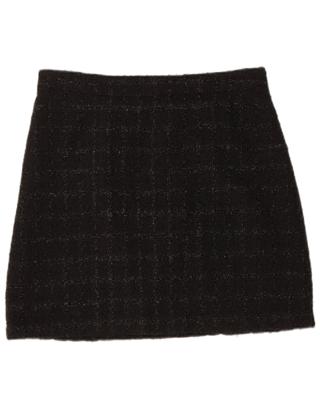 Minifalda para mujer Warehouse UK 10 Small W28 Poliéster a cuadros negros