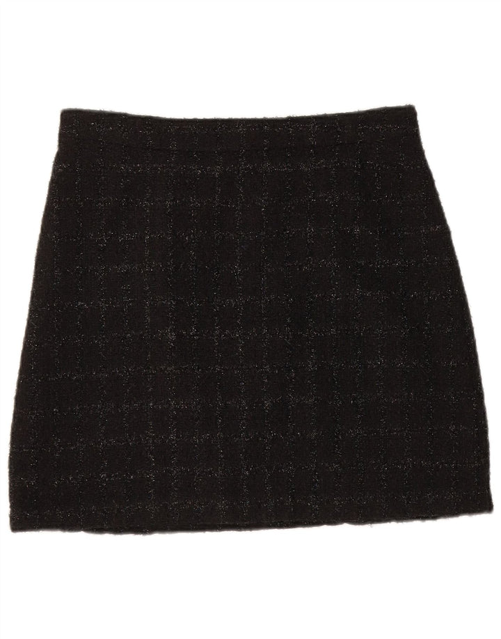 Minifalda para mujer Warehouse UK 10 Small W28 Poliéster a cuadros negros