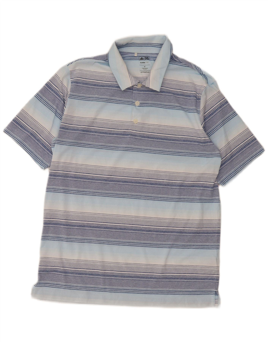 Adidas Hombre Climalite Polo Polo Azul Medio Rayas Poliéster
