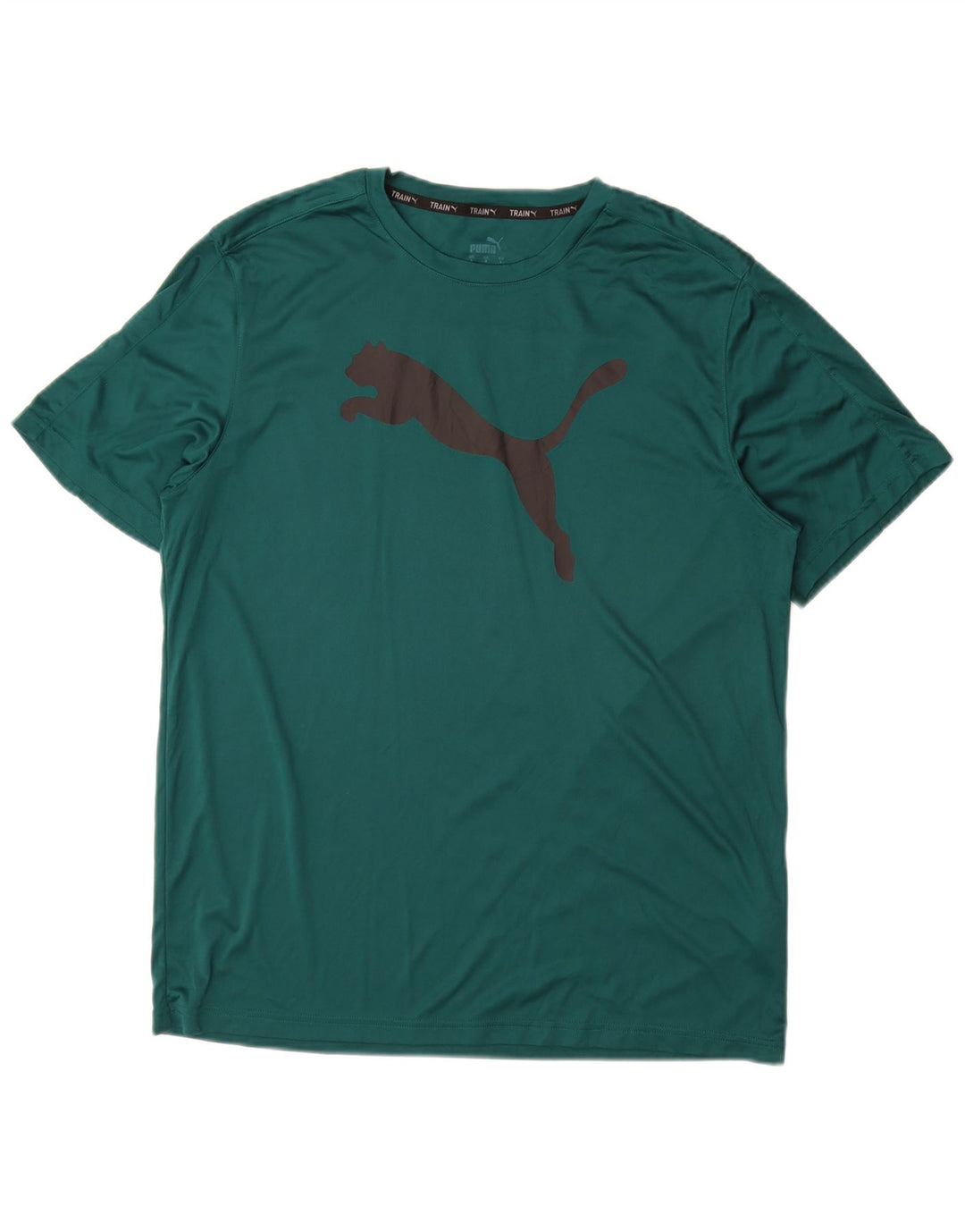 PUMA Camiseta gráfica para hombre Top grande poliéster verde