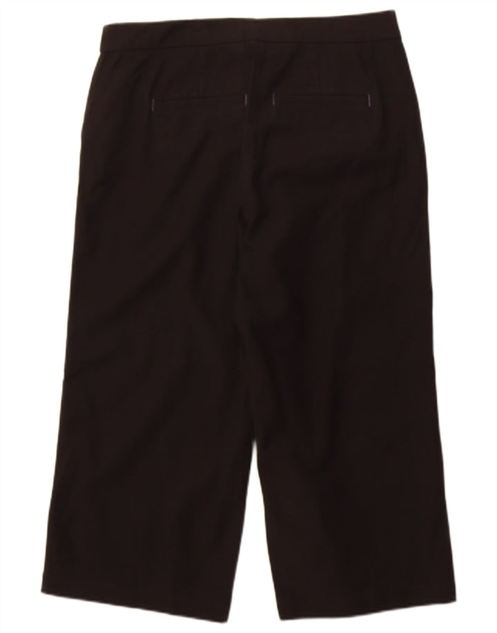 WHITE STUFF Womens Straight Capri Trousers UK 12 Medium W32 L21 Black