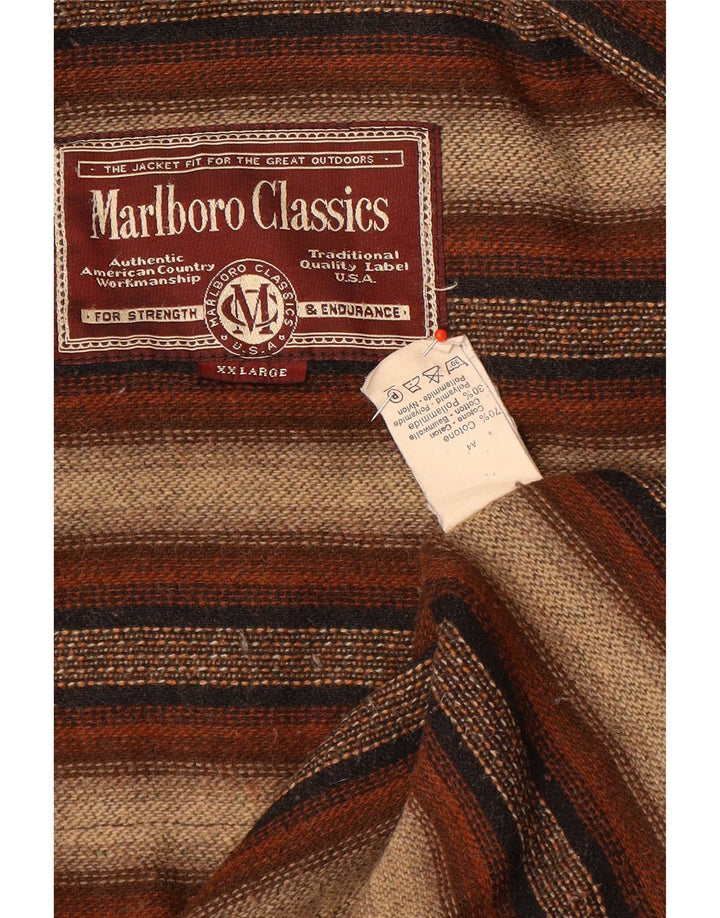 Marlboro Classics Chaqueta utilitaria para hombre UK 44 2XL Algodón marrón