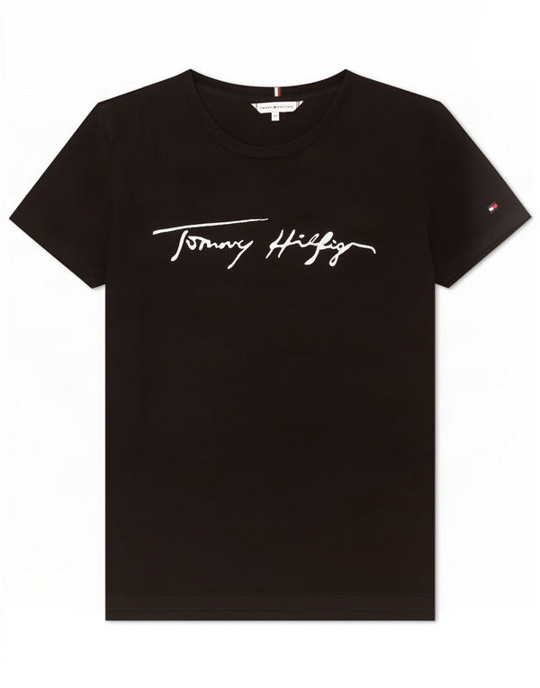 Tommy Hilfiger Camiseta gráfica para mujer Top UK 6 XS Negro