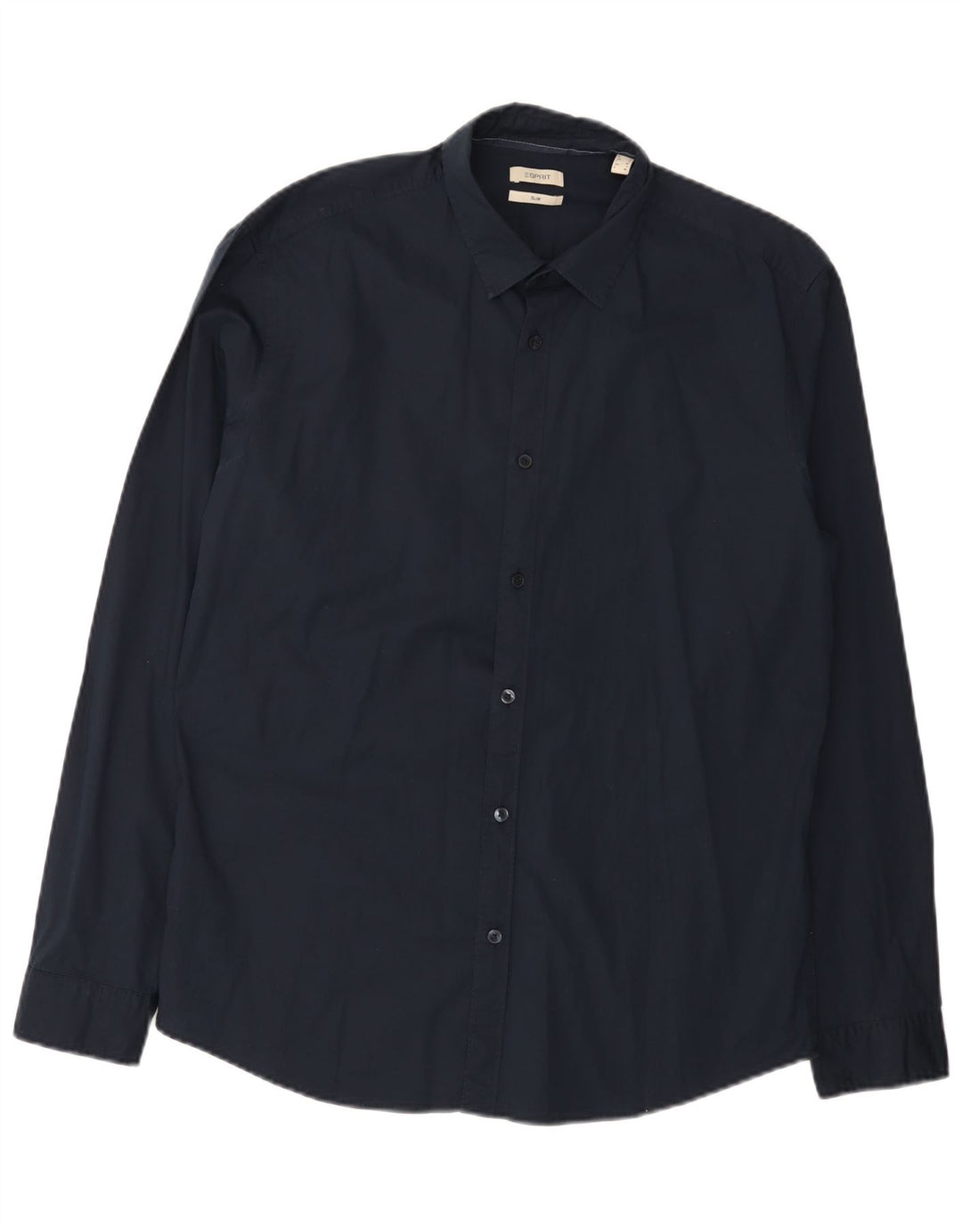 Camisa de corte slim de Esprit para hombre, talla grande, de algodón azul marino