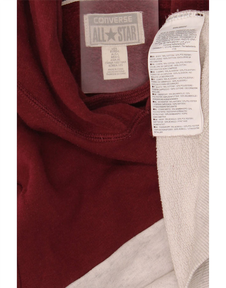 Converse - Sudadera con capucha para hombre, talla grande, color gris, algodón