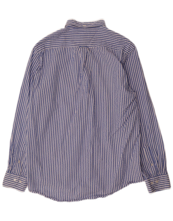 Camisa Gant para hombre talla 41/42 16 1/2 algodón a rayas azul grande