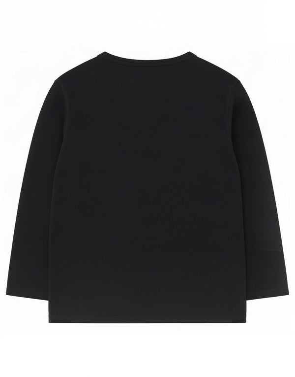 French Connection Top para mujer manga 3/4 UK 42 Mediano Algodón negro