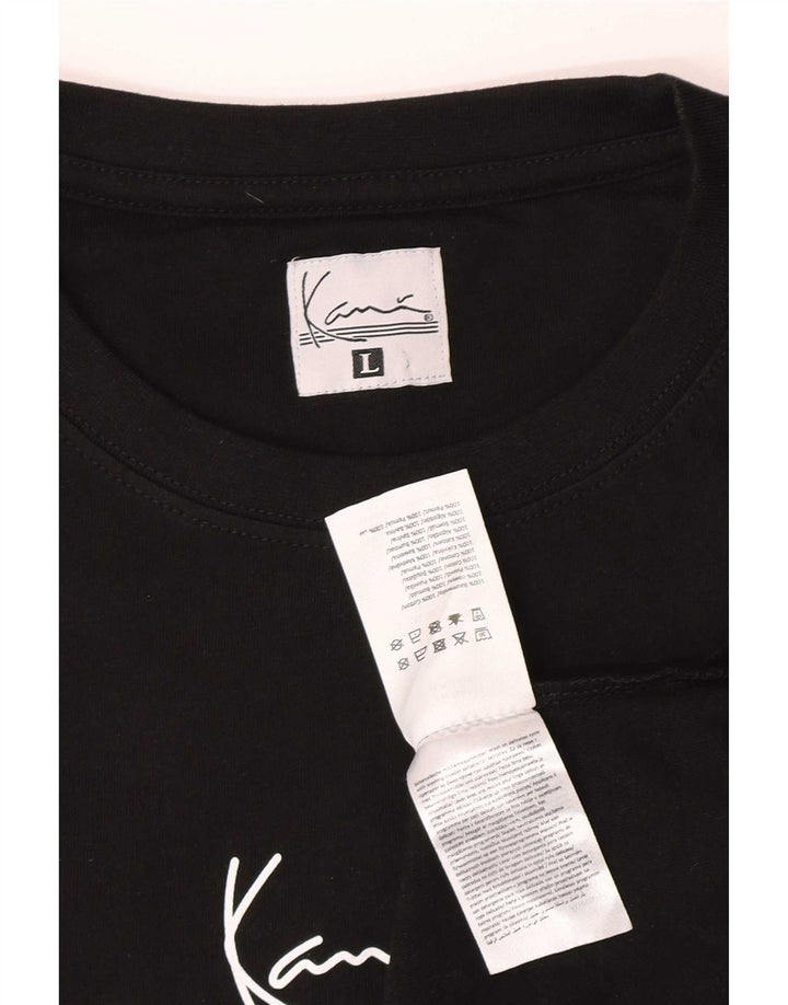 Karl Kani - Camiseta para hombre, talla grande, algodón negro