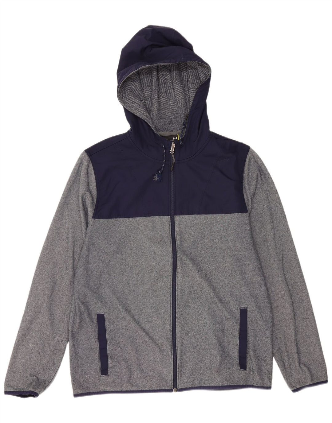 Under Armour Sudadera con capucha y cremallera para hombre Poliéster en bloques de color gris grande