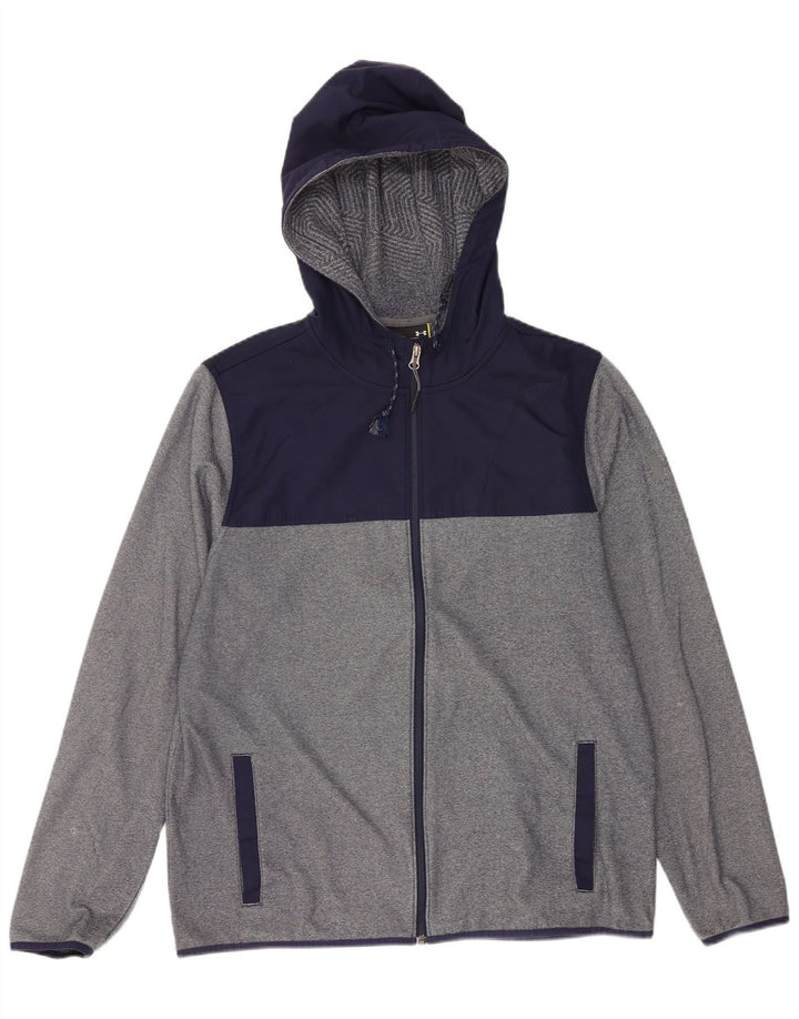 Under Armour Sudadera con capucha y cremallera para hombre Poliéster en bloques de color gris grande