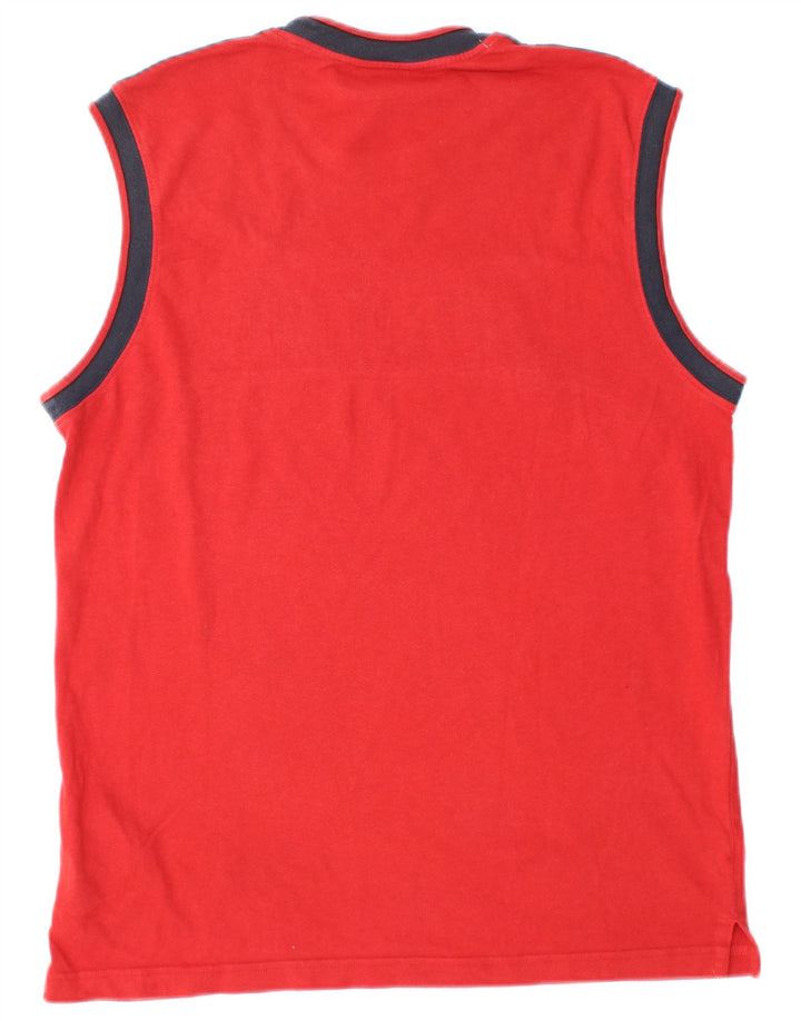 Adidas Hombre Graphic Vest Top Medio Algodón Rojo
