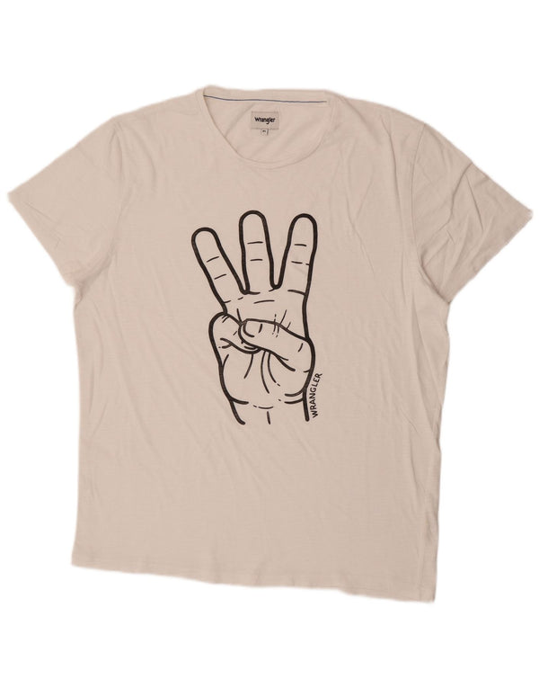 WRANGLER Camiseta gráfica para hombre Top XL Blanco