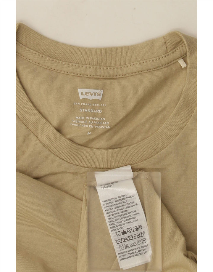 LEVI'S Camiseta estándar para hombre de manga larga de algodón beige medio