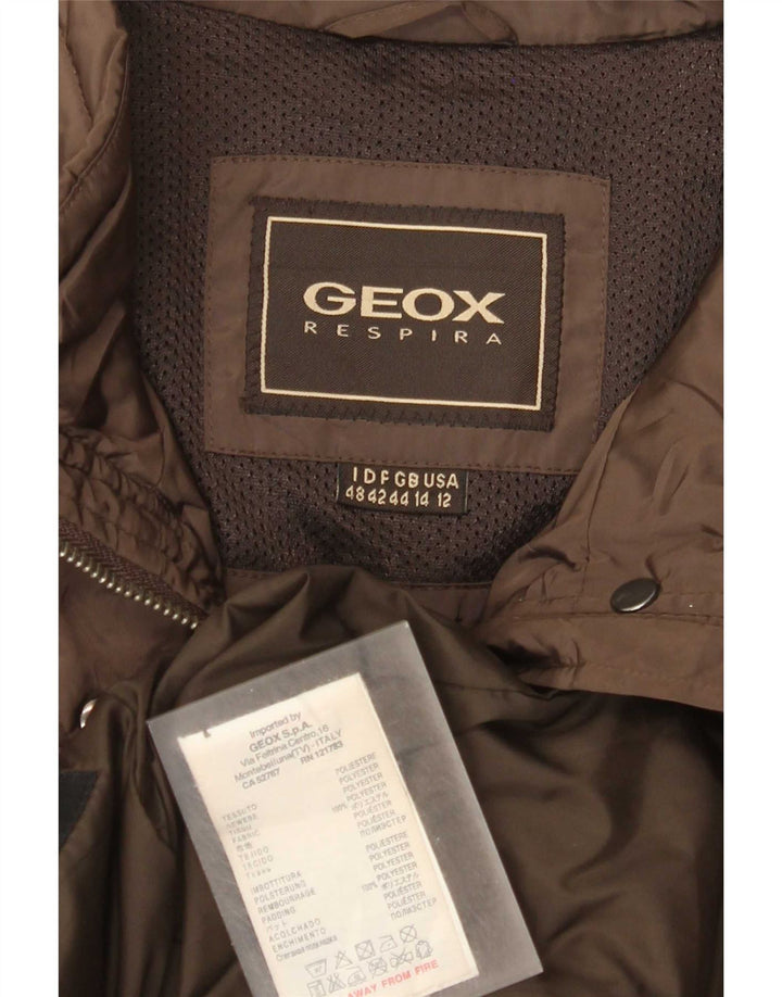 Geox Chaqueta utilitaria para mujer UK 44 Grande Poliéster marrón