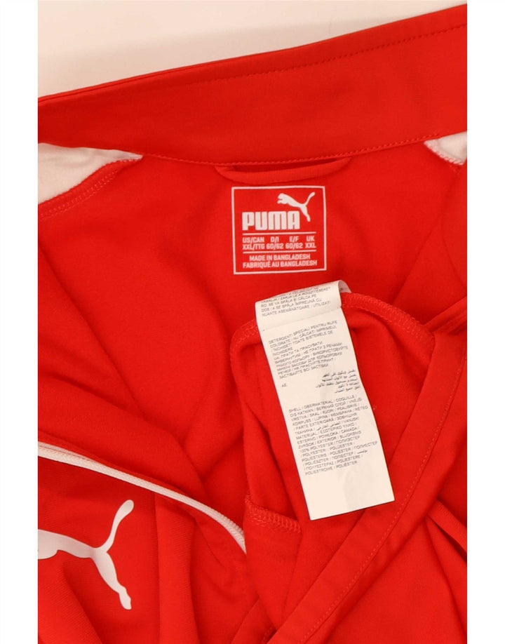 Puma Chaqueta de chándal para hombre, talla 2XL, color rojo, poliéster