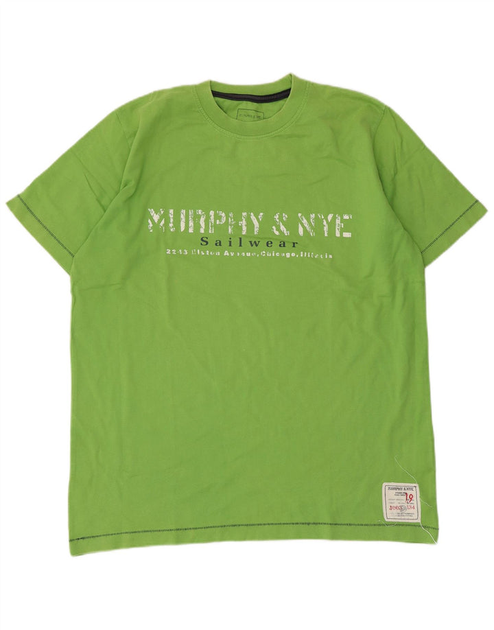 Murphy & Nye Camiseta gráfica para hombre Top Algodón verde medio
