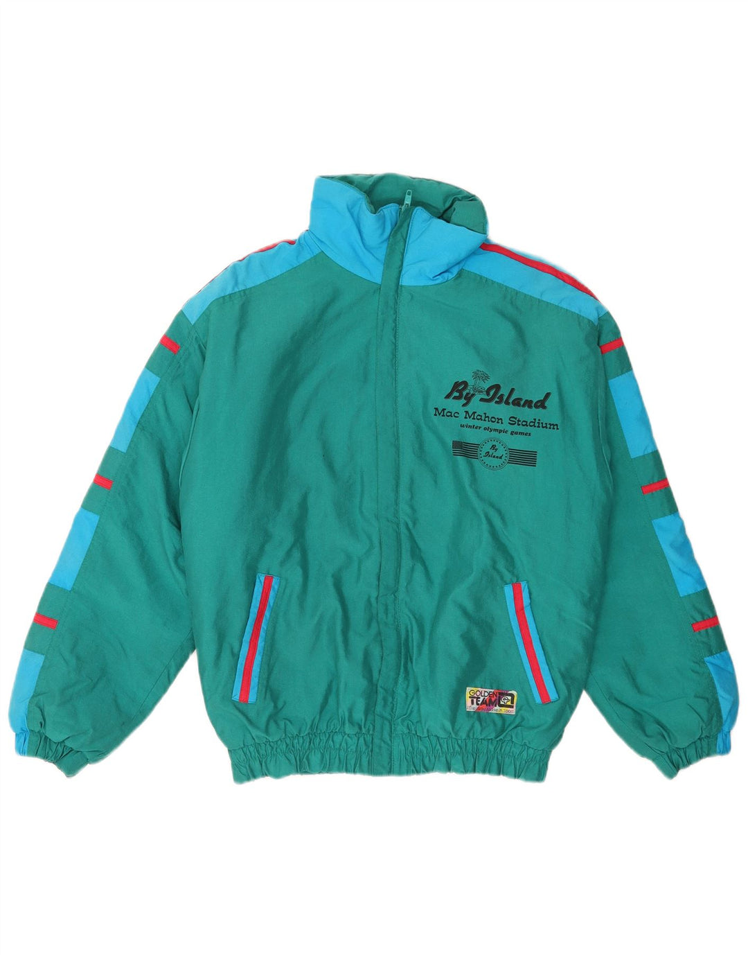 Golden Team Chaqueta de esquí con gráfico para niño 13-14 años Poliamida color block verde