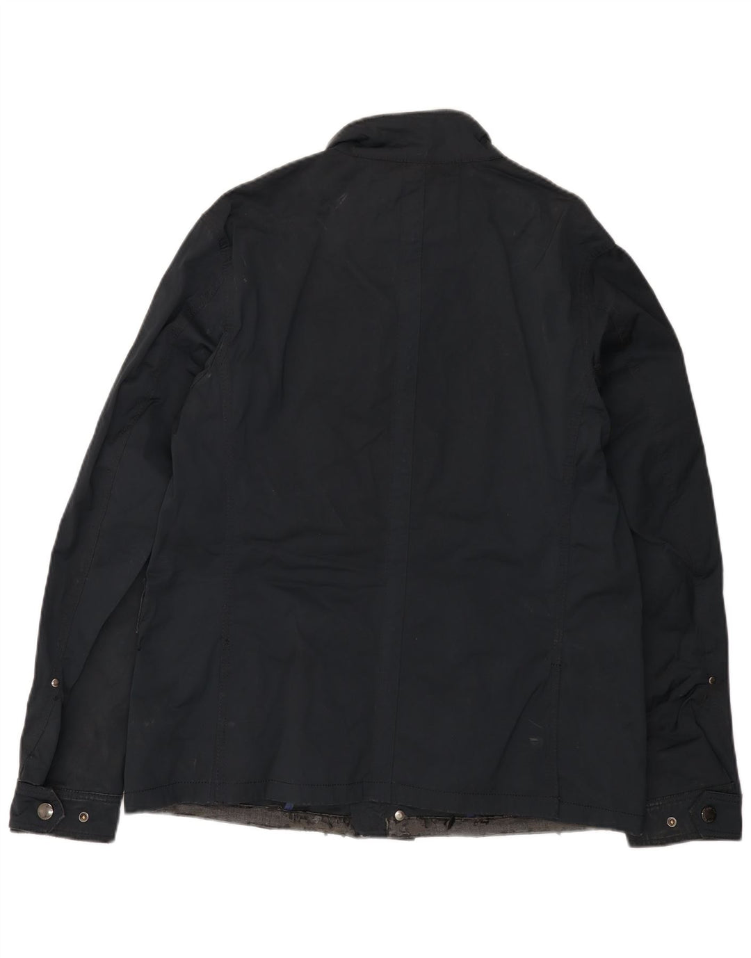 Zara Mens Utility Jacket UK 42 XL Azul Marino Poliéster