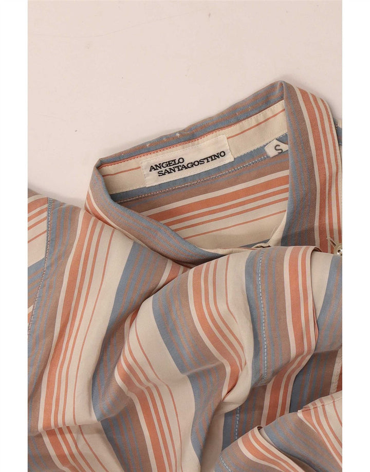Angelo Santagostino Camisa Mujer UK 10 Small Multicolor Rayas