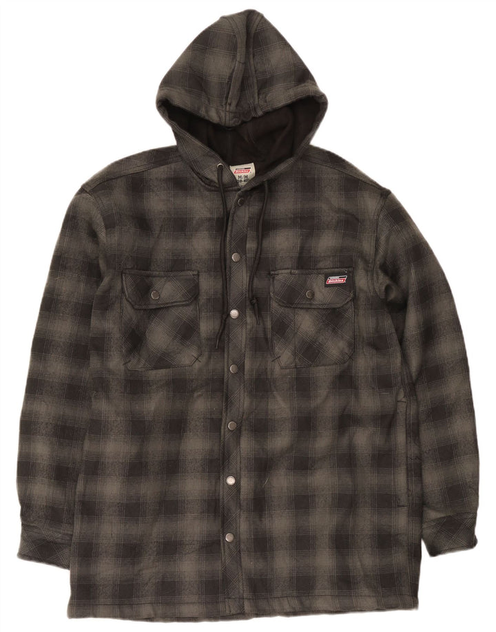 Dickies Camisa de leñador con capucha para hombre UK 38/40 Poliéster a cuadros gris medio